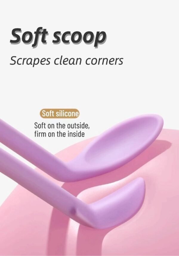 Cosmetic silicone scoop double-headed mini scraper lotion cream body lotion bottle small spoon