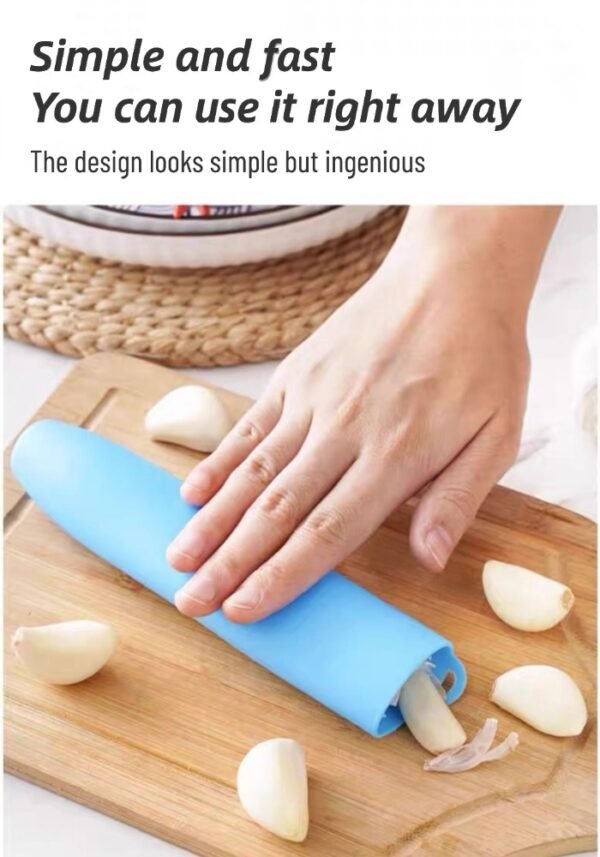 Garlic peeling tool, peeled garlic, garlic cloves, silicone peeler, household kitchen gadgets