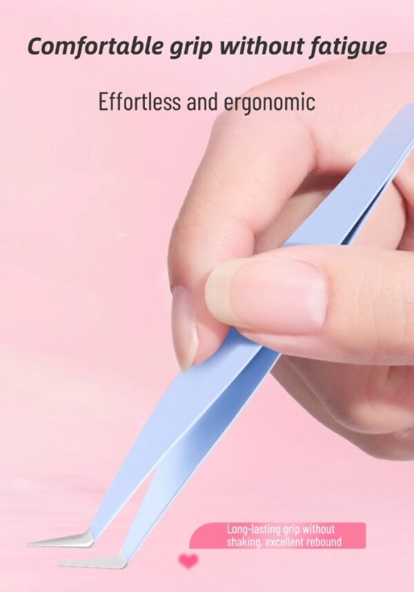 False eyelashes special gold feather clip grafting eyelash curler stainless steel tight interface round head tweezers