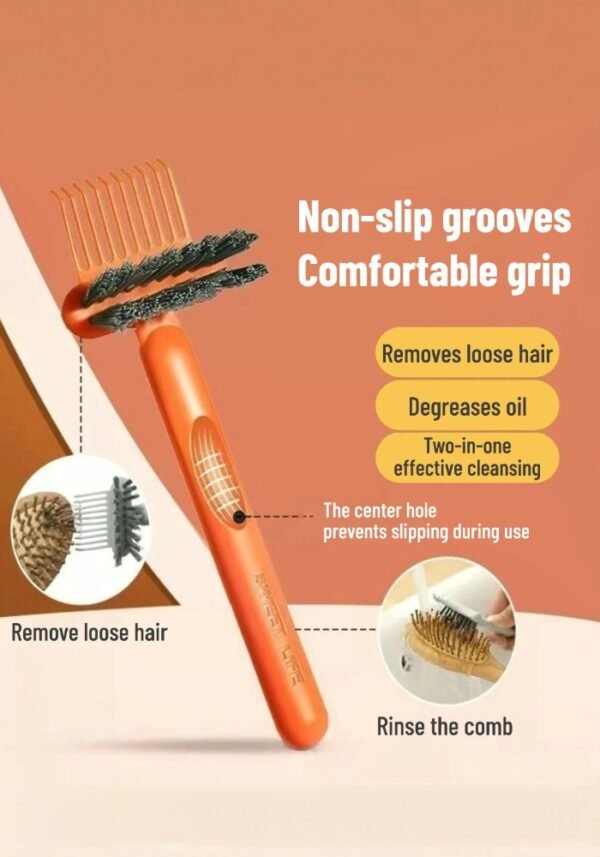 Air cushion comb cleaning brush comb cleaning claw tool to clean hair air bag comb cleaning artifact