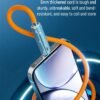 Liquid silicone 120w four-in-one data cable mobile phone fast charging zinc alloy type-c two-to-two charging cable