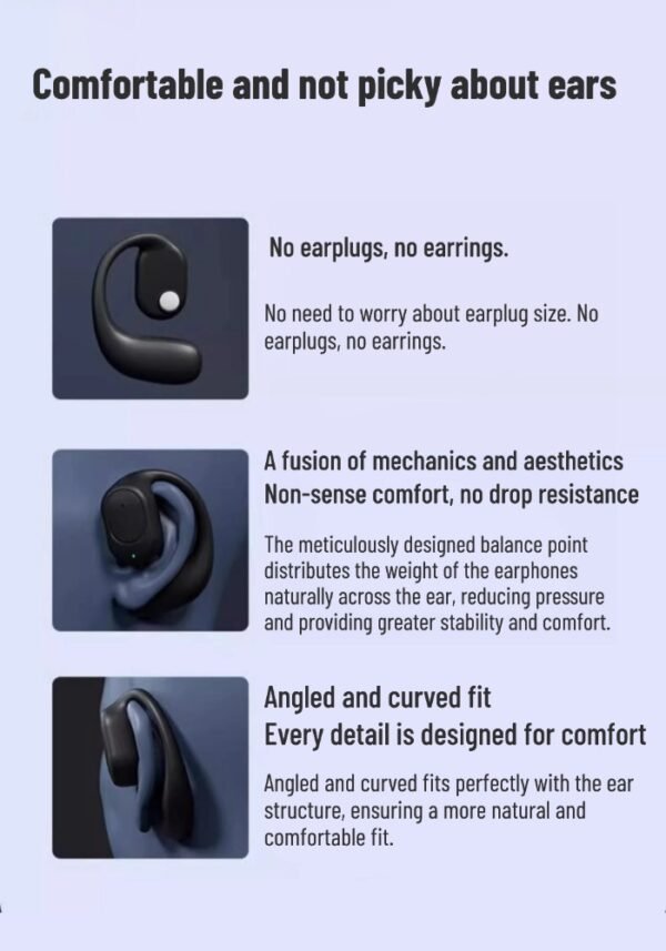 New ear-hook Bluetooth headset without ear wireless bone conduction headset long battery life Bluetooth