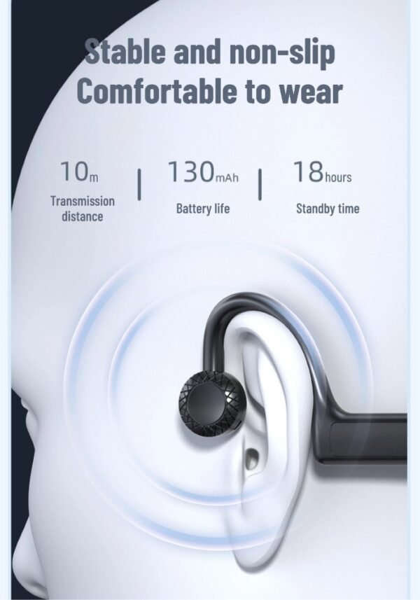 No-ear painless wireless universal Bluetooth headset head-mounted bone conduction binaural sports anti-drop