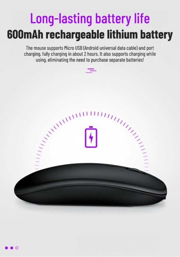 Bluetooth mouse wireless silent suitable for notebook games office desktop computer rechargeable universal