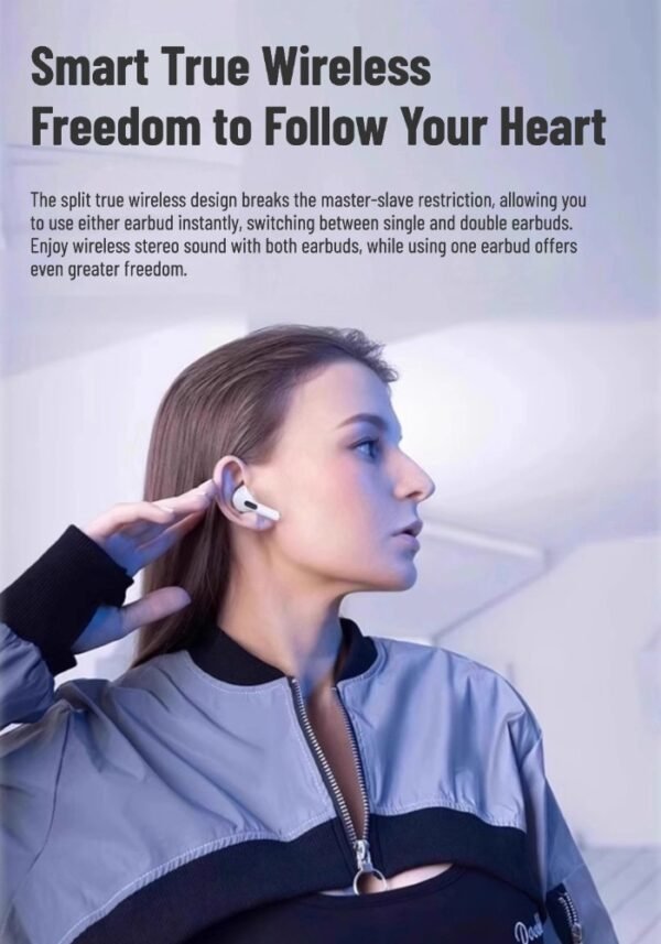 详情图1 Wireless Bluetooth earphones for sports, portable, high-quality sound, long battery life, compatible with Apple and Android