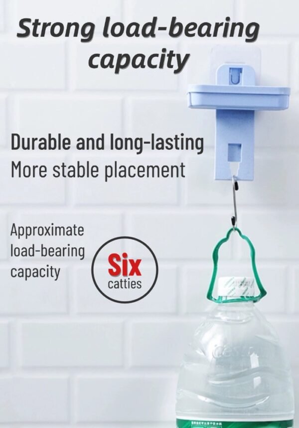 详情图1 Punch-Free Double-Layered Soap Dish, Wall-Mounted Soap Dish, Bathroom Storage Rack with Suction Cup Soap Holder