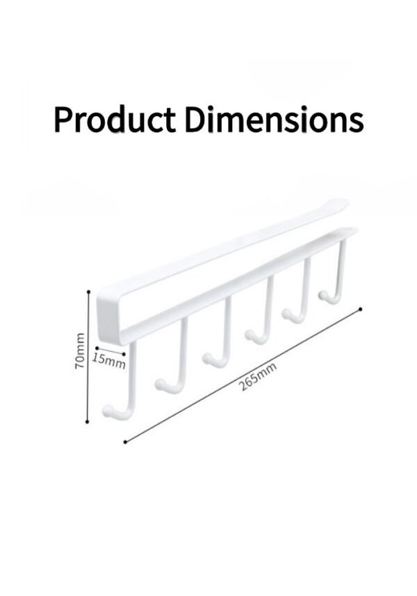 Kitchen Storage Rack Hook Rack, Punch-Free, Spatula and Spoon Hanger, Under-Cabinet Hook Hanging
