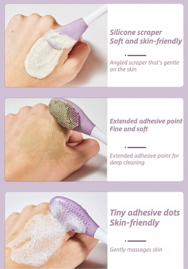 Double-headed silicone mask brush face cleansing massage brush mud mask smear face homemade soft mask tool special brush