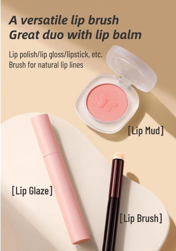 Round head lip brush lipstick brush portable smudge lip pencil female special beauty tool lip makeup brush