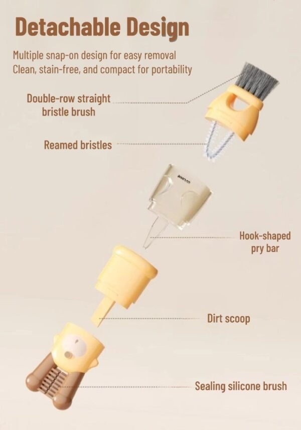 详情图2 Five-in-one cup lid brush water cup brush multi-function gap cleaning special cup brush cleaning bottle artifact