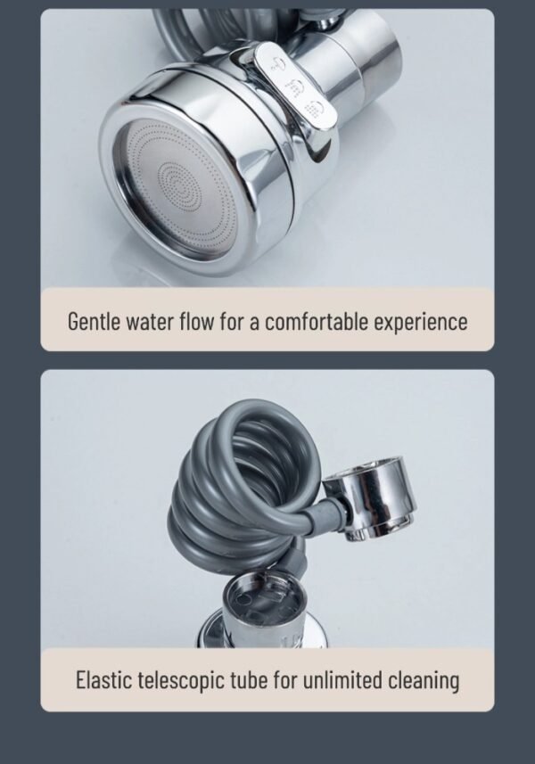 详情图2 Three-speed faucet extender booster splash-proof shower kitchen universal upgrade universal shower nozzle
