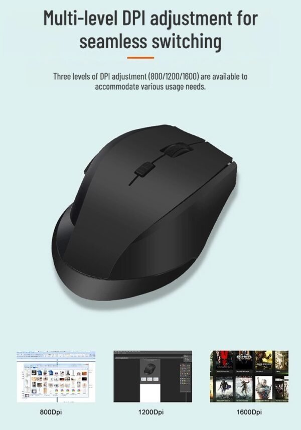Ergonomic Wireless Mouse Battery Wireless Version 2.4G Single Mode Connection Home Office