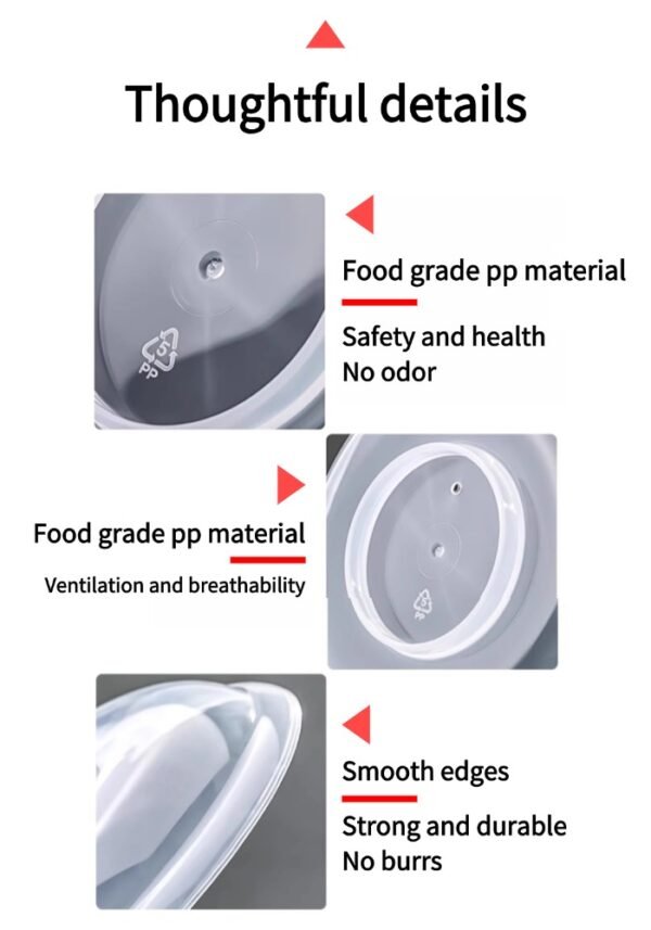 详情页3 Microwave heating cover anti-splash oil high temperature preservation cover transparent food grade special heating cover bowl cover plate cover