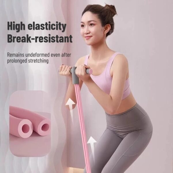 2 Small multi-functional foot pedal resistance band sit-up assist device for home use, slimming yoga foot pedal resistance rope