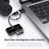 Multi-functional card reader, Type-C, for Android and Apple phones, SD/TF/USB flash drive/memory card converter.