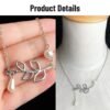 Simple and versatile leaf pearl necklace for women