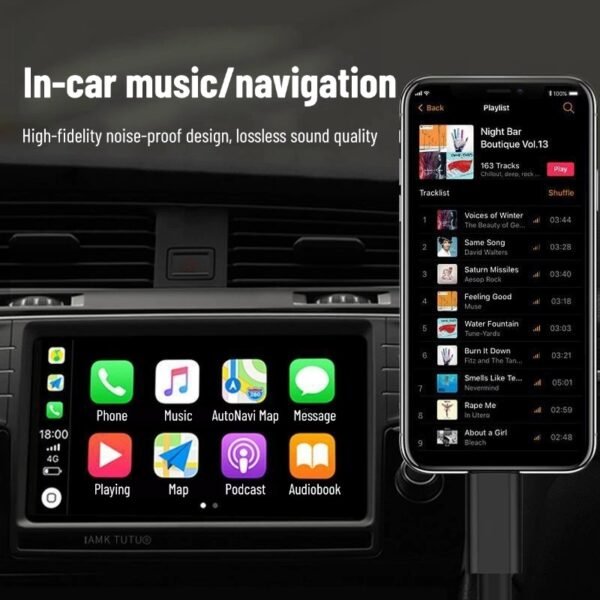 AUX car audio cable type-c adapter 3.5mm cable