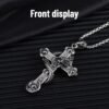 Vintage Skull and Dragon Cross Men's Accessory Necklace