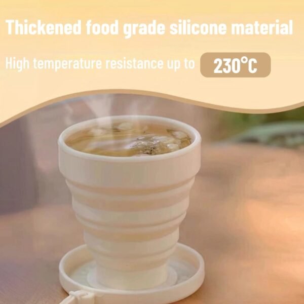 Portable outdoor travel heat-resistant silicone foldable water bottle