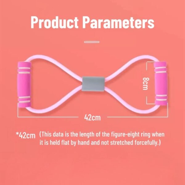 5 Figure-8 resistance band, home fitness yoga equipment, elastic band for Pilates, shoulder opener, and back beautifier.