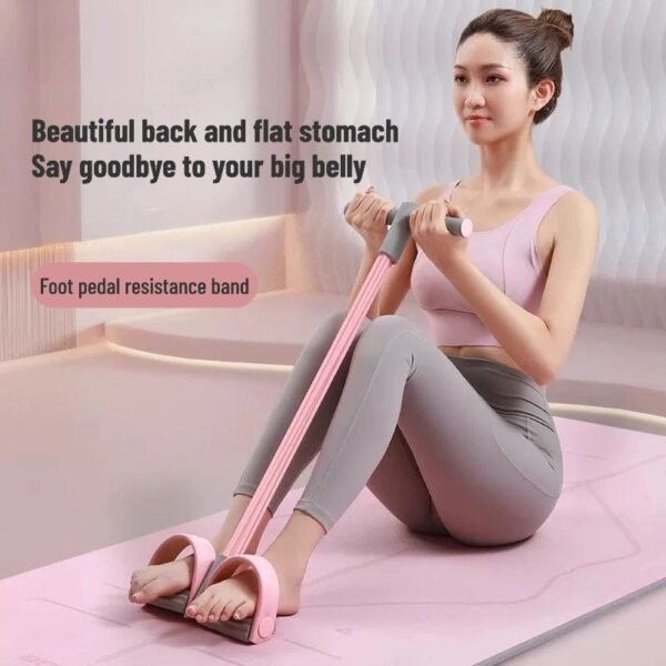 主图1 Small multi-functional foot pedal resistance band sit-up assist device for home use, slimming yoga foot pedal resistance rope