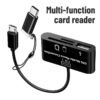 Multi-functional card reader, Type-C, for Android and Apple phones, SD/TF/USB flash drive/memory card converter.