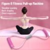 主图1 Figure-8 resistance band, home fitness yoga equipment, elastic band for Pilates, shoulder opener, and back beautifier.