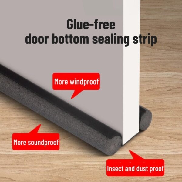 No-stick door bottom sound insulation sealing strip