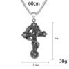 Vintage Skull and Dragon Cross Men's Accessory Necklace