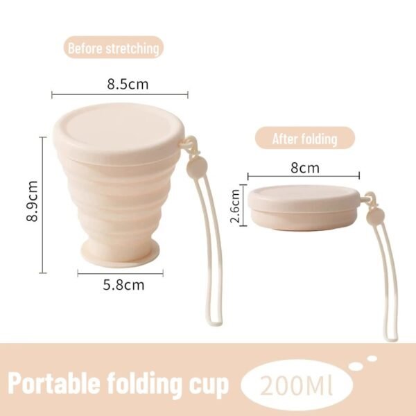 Portable outdoor travel heat-resistant silicone foldable water bottle