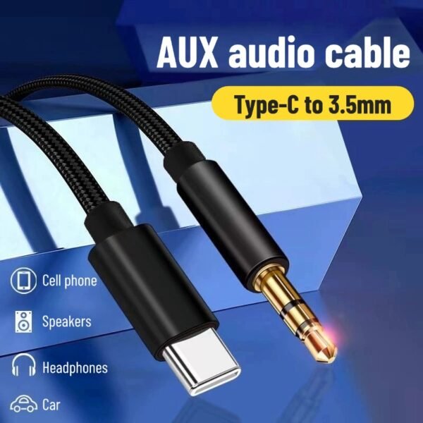 AUX car audio cable type-c adapter 3.5mm cable