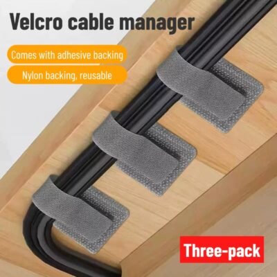 Shoot one and send three with 3M adhesive Velcro cable organizer