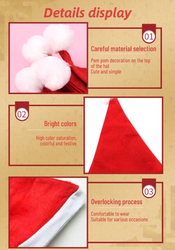 Holiday Decorative Adult Christmas Hat