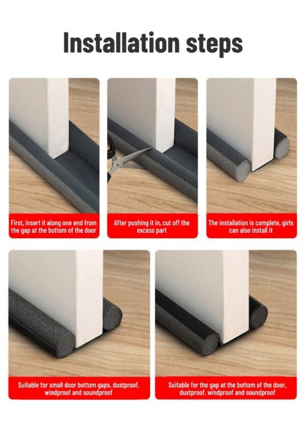 No-stick door bottom sound insulation sealing strip