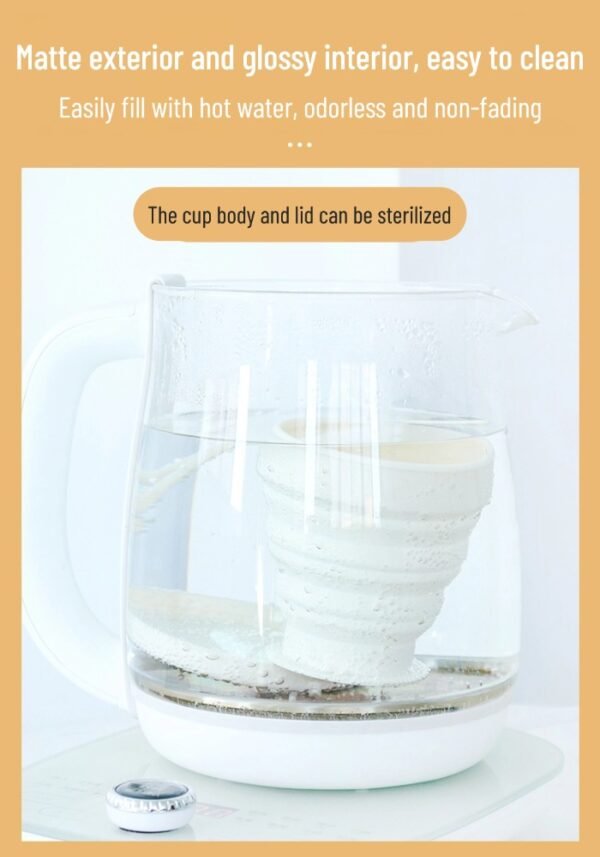 Portable outdoor travel heat-resistant silicone foldable water bottle