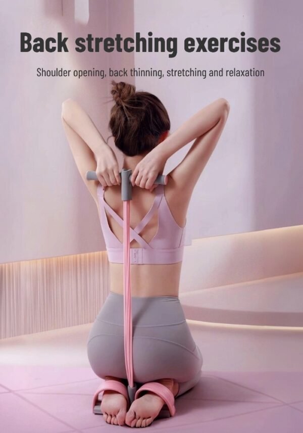 详情图1 Small multi-functional foot pedal resistance band sit-up assist device for home use, slimming yoga foot pedal resistance rope