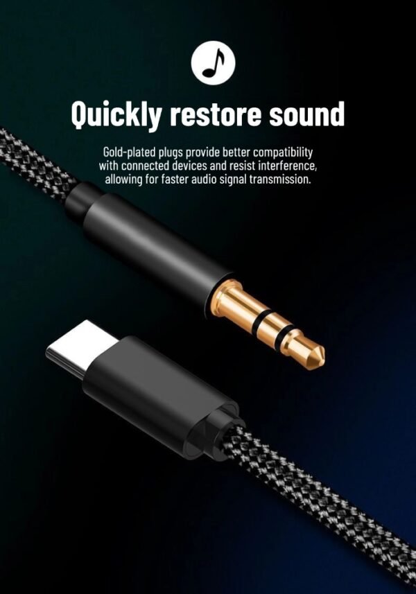 AUX car audio cable type-c adapter 3.5mm cable