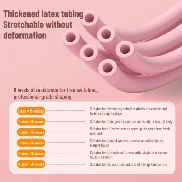 Figure-8 resistance band fitness back and shoulder stretching strap elastic resistance rope