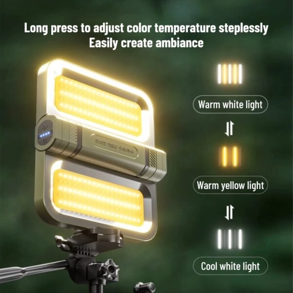 3 Strong magnetic attraction new outdoor camping light, household emergency light, solar rechargeable lighting, work light