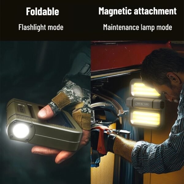 4 Strong magnetic attraction new outdoor camping light, household emergency light, solar rechargeable lighting, work light
