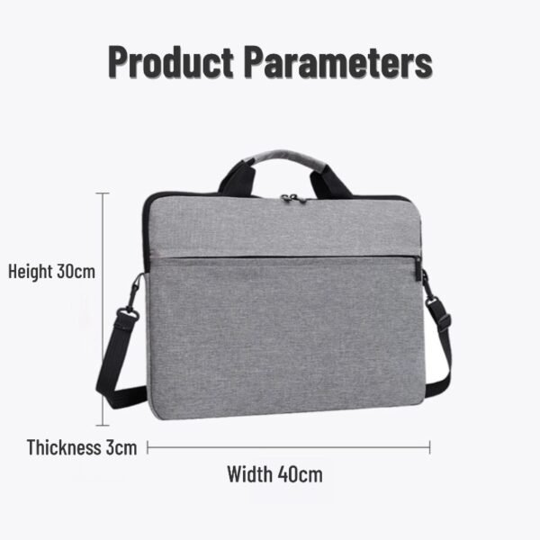 15.6-inch slim and waterproof laptop bag that can be carried by hand, on the shoulder, or crossbody.