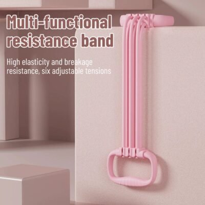 Figure-8 resistance band fitness back and shoulder stretching strap elastic resistance rope