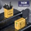 145W Fast Charging Head with 2 Type-C + 1 USB Ports