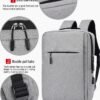 Simple, large-capacity backpack with USB charging, suitable for casual and business use, perfect for laptops.
